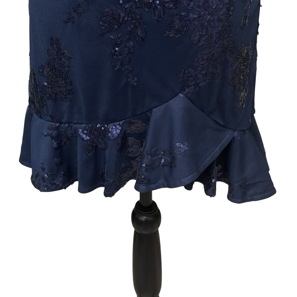 Showpo Floral Sequence Dress Women's Size 6 Ruffle Bottom Spaghetti Straps - Picture 5 of 10